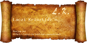 Laczi Krisztián névjegykártya